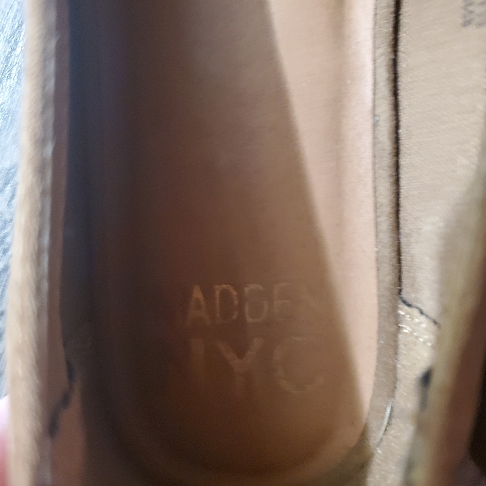 Madden NYC- Chic Tan Loafers with Gold Chain Detail - Picture 14 of 15